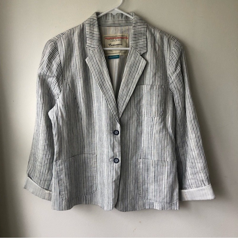 Cartonnier by Anthropologie linen blazer